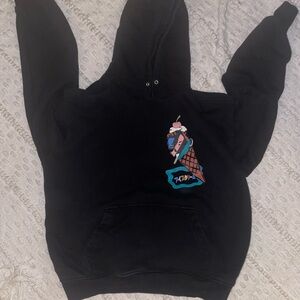 Black Hoodie with Colorful Ice Cream Design